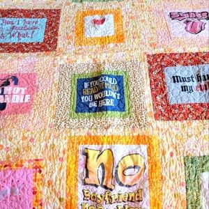 Handmade tshirt quilt Girl Power